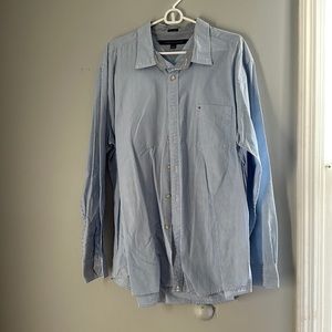 Tommy Hilfiger XL men’s button up shirt with blue and white stripes